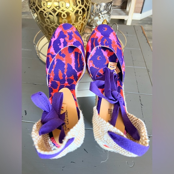 DIANE VON FURSTENBERG x CASTAÑER Women's Pink Espadrilles Size 40 NWOT - Picture 4 of 10